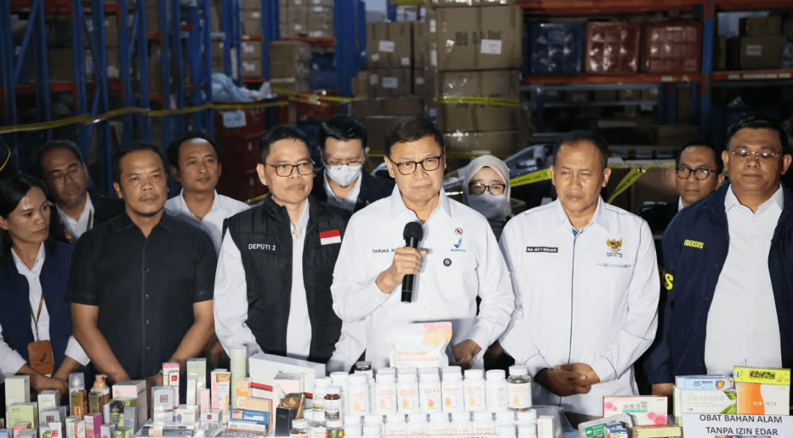 BPOM bongkar gudang suplemen dan kosmetik ilegal Rp25 miliar di Tangerang